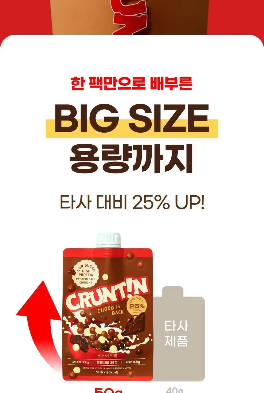 [NEW 블루베리요거팝] 크런틴 크런치볼 단백질쉐이크 5box(25팩) 5종 택1 상세페이지 87
